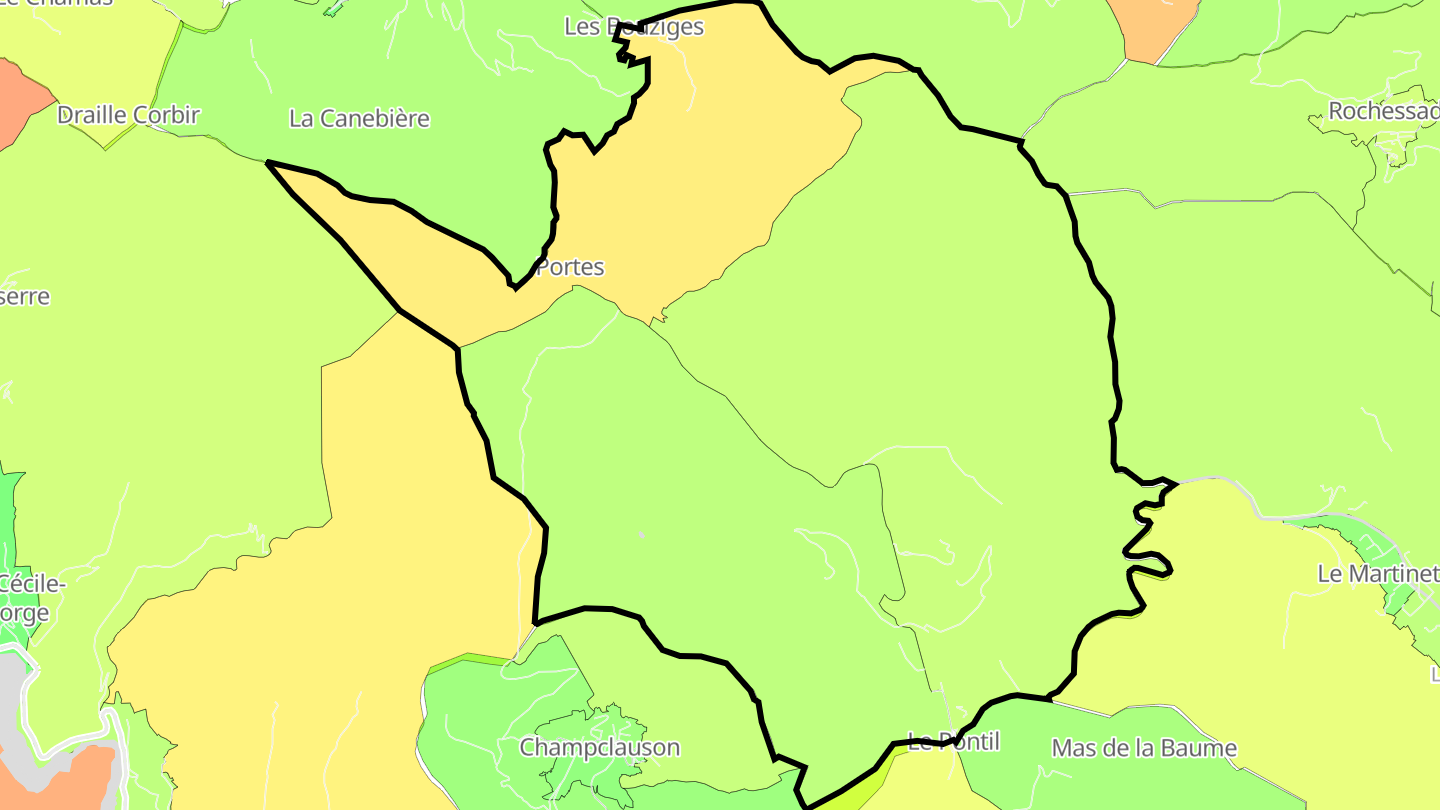 Carte des prix de l'immobilier Portes