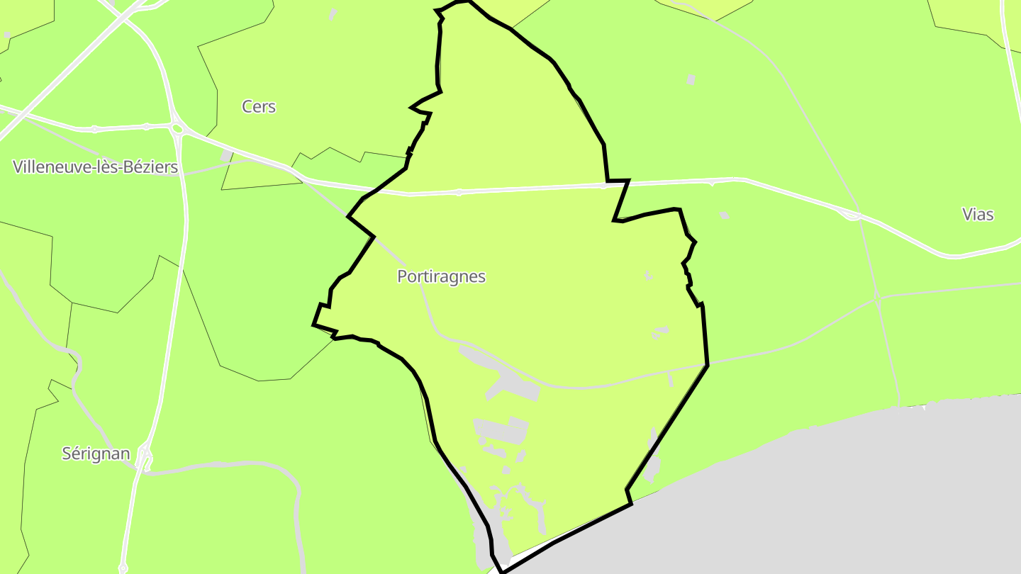 Carte des prix de l'immobilier Portiragnes