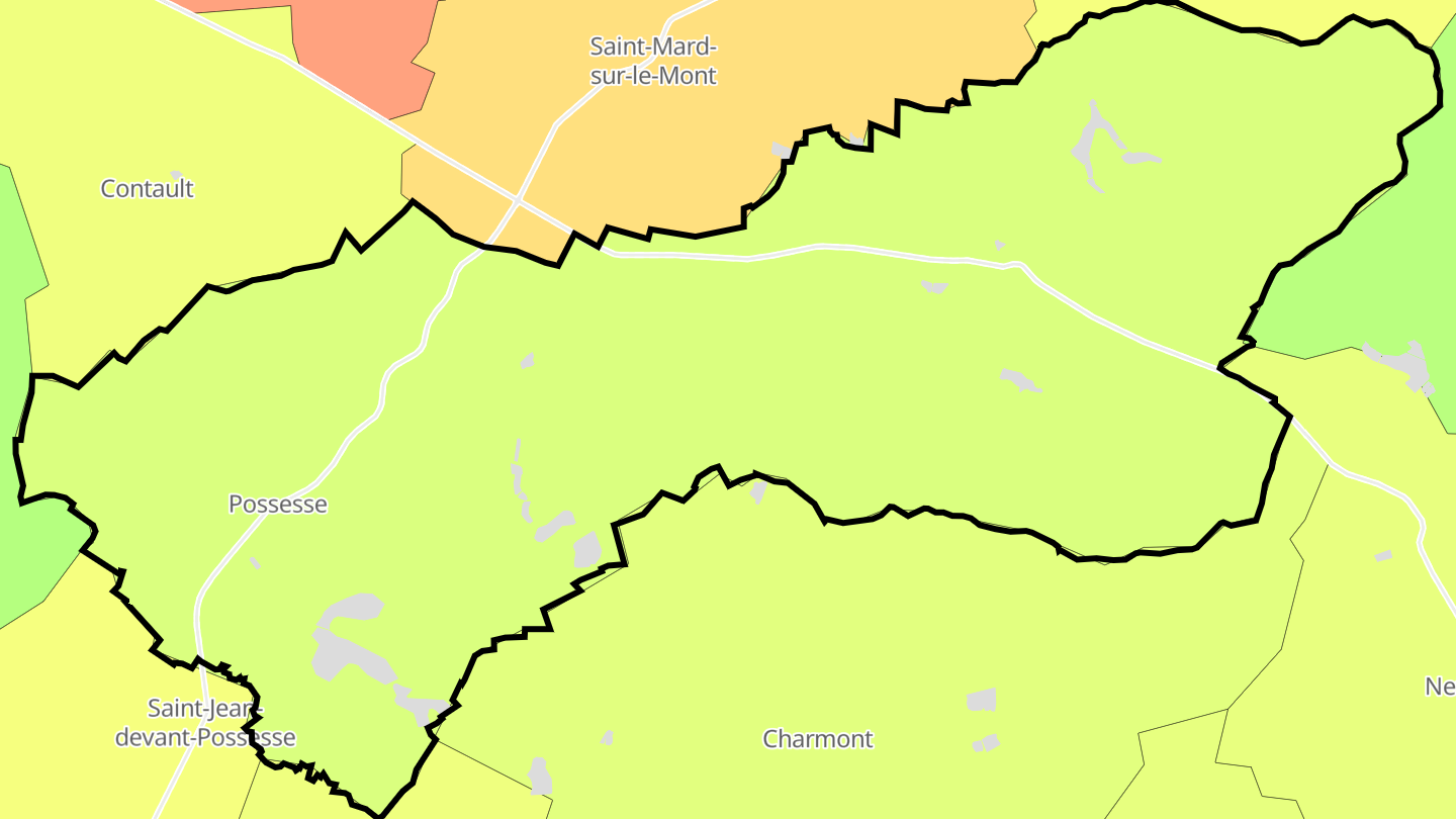 Carte des prix de l'immobilier Possesse