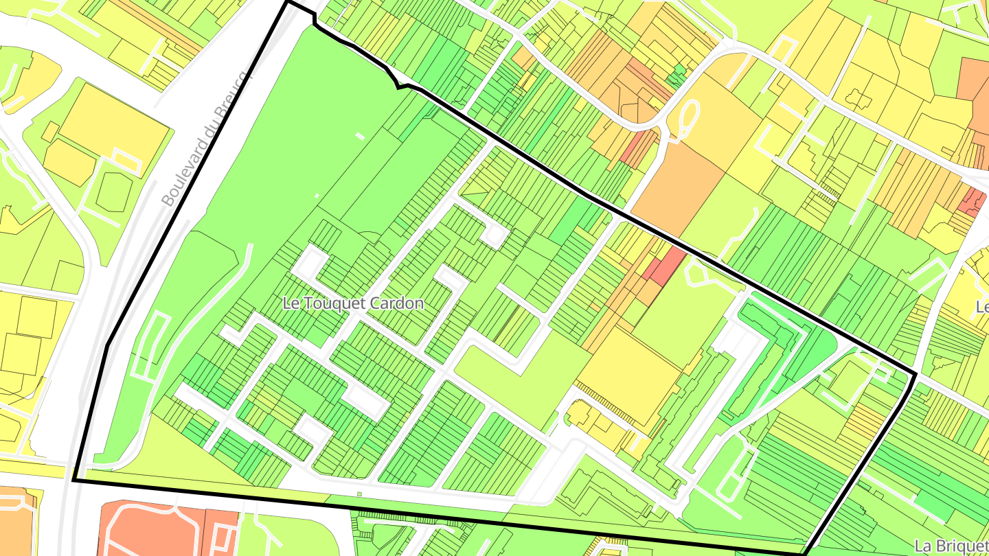 Carte des prix de l'immobilier Poste.