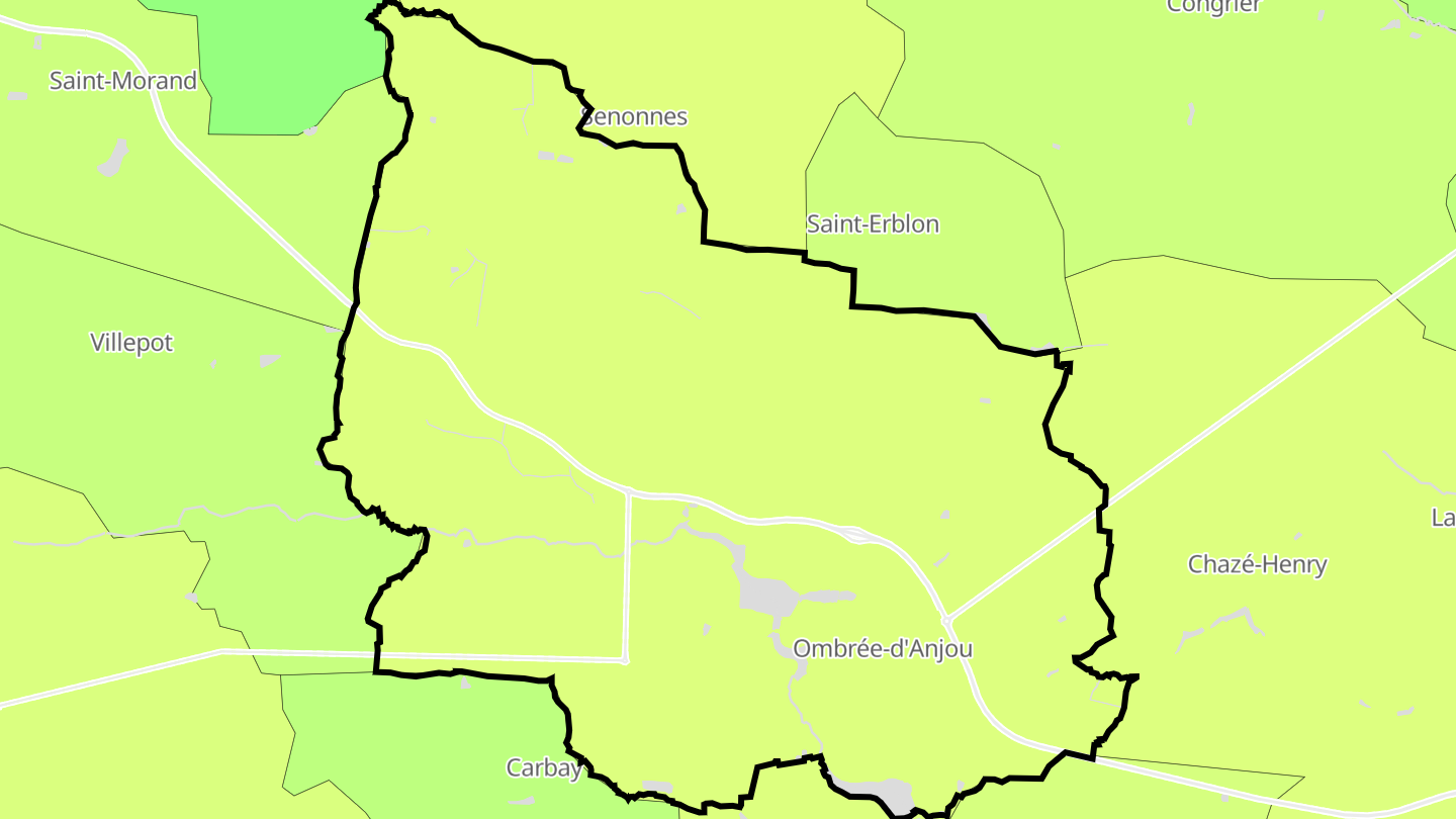 Carte des prix de l'immobilier Pouancé