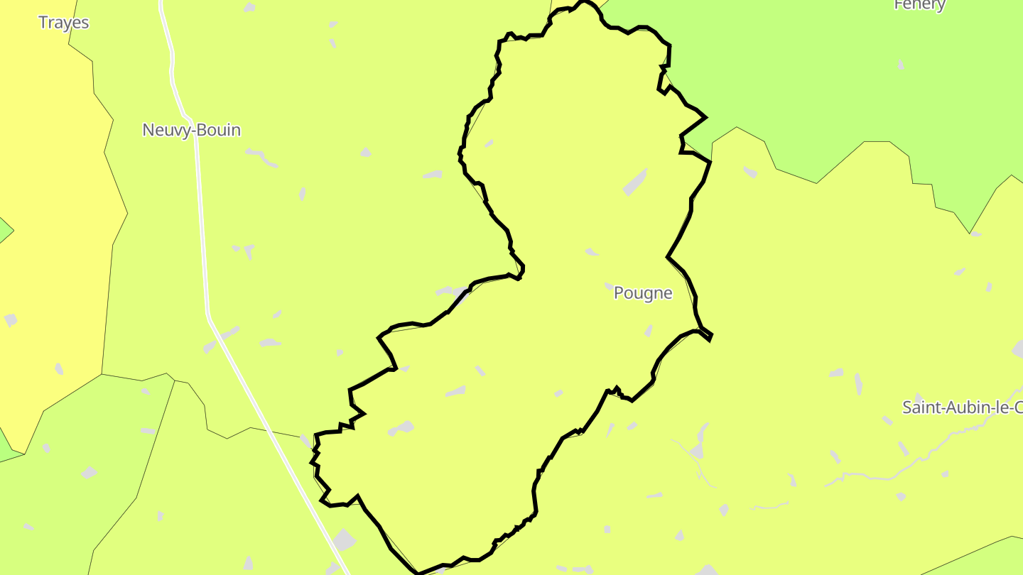 Carte des prix de l'immobilier Pougne-Hérisson