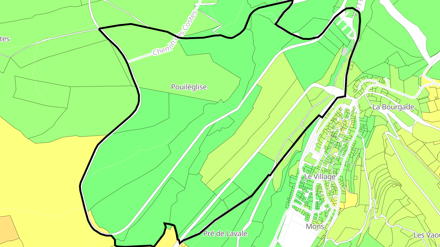 Carte des prix de l'immobilier Pouiléglise