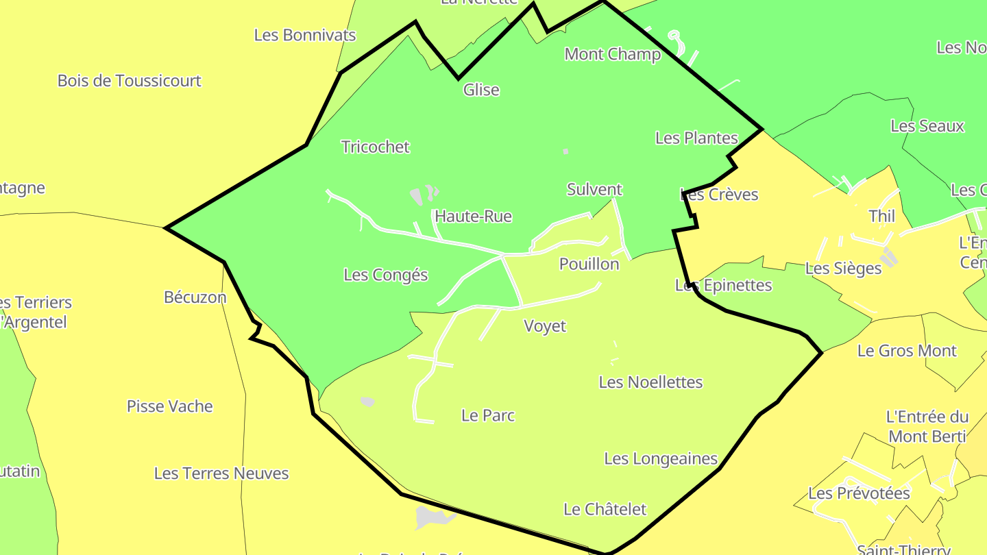 Carte des prix de l'immobilier Pouillon