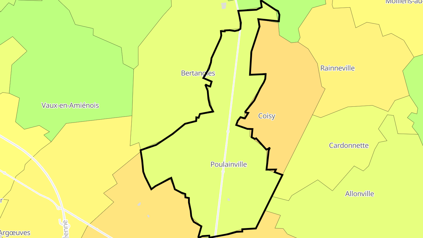 Carte des prix de l'immobilier Poulainville