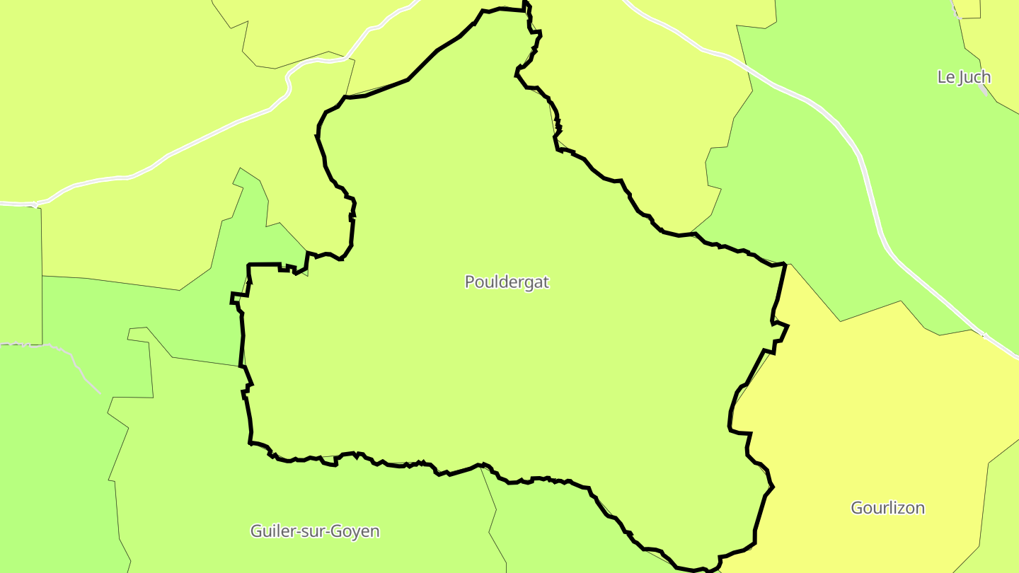 Carte des prix de l'immobilier Pouldergat