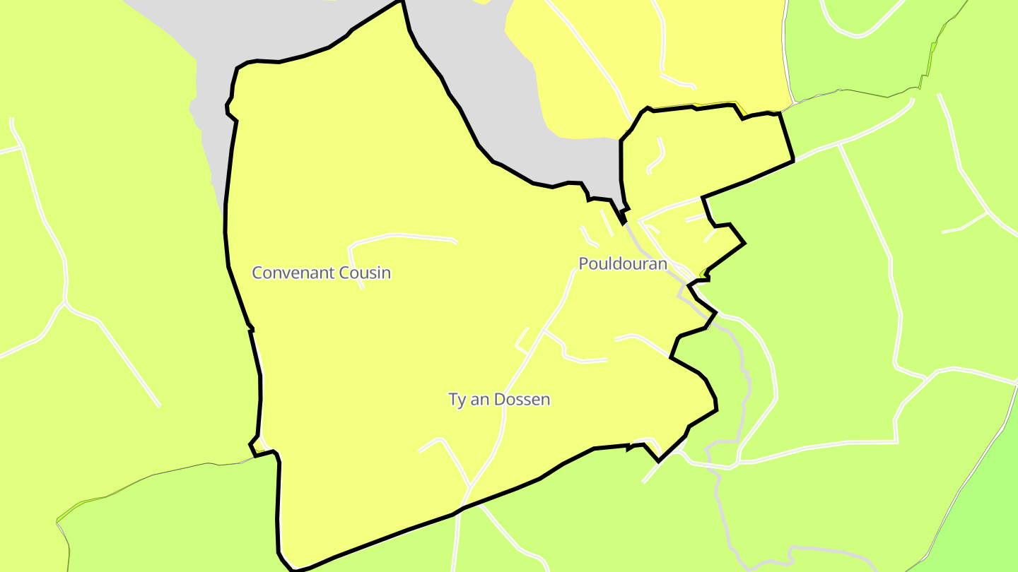 Carte des prix de l'immobilier Pouldouran