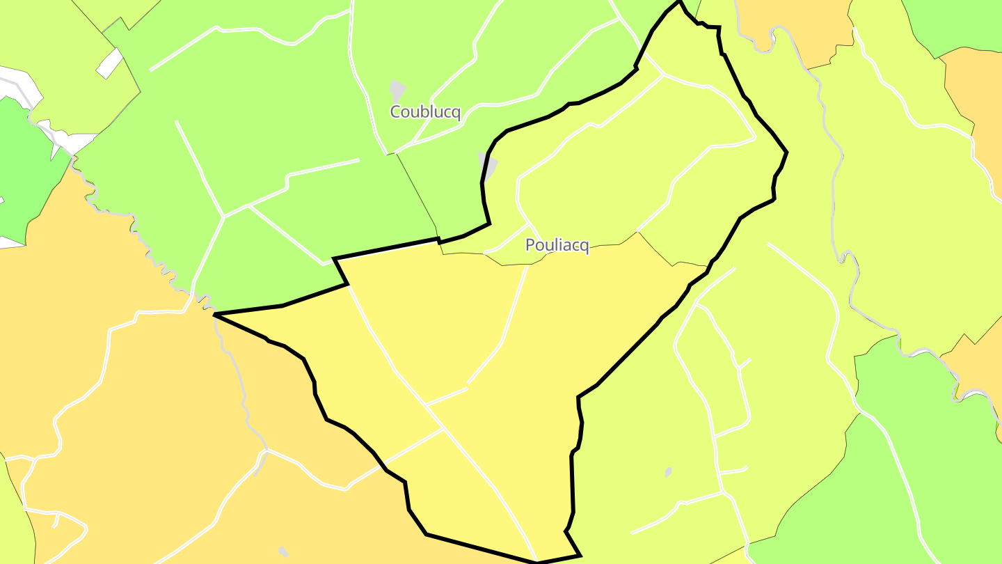 Carte des prix de l'immobilier Pouliacq