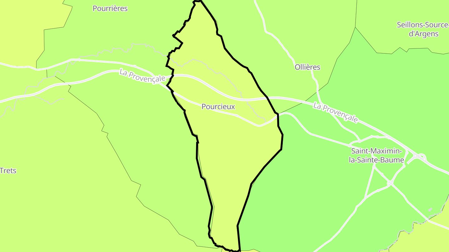 Carte des prix de l'immobilier Pourcieux