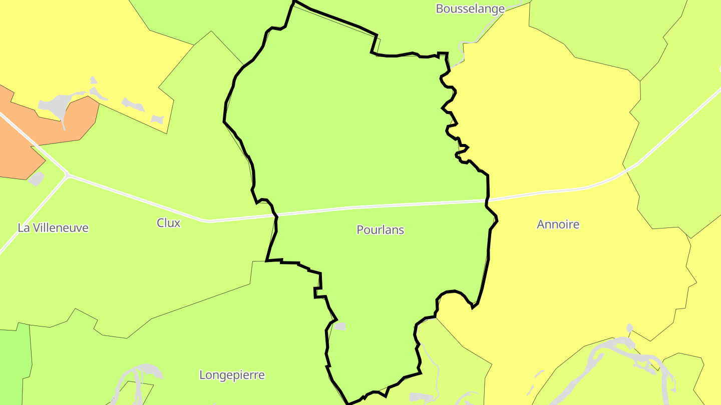 Carte des prix de l'immobilier Pourlans