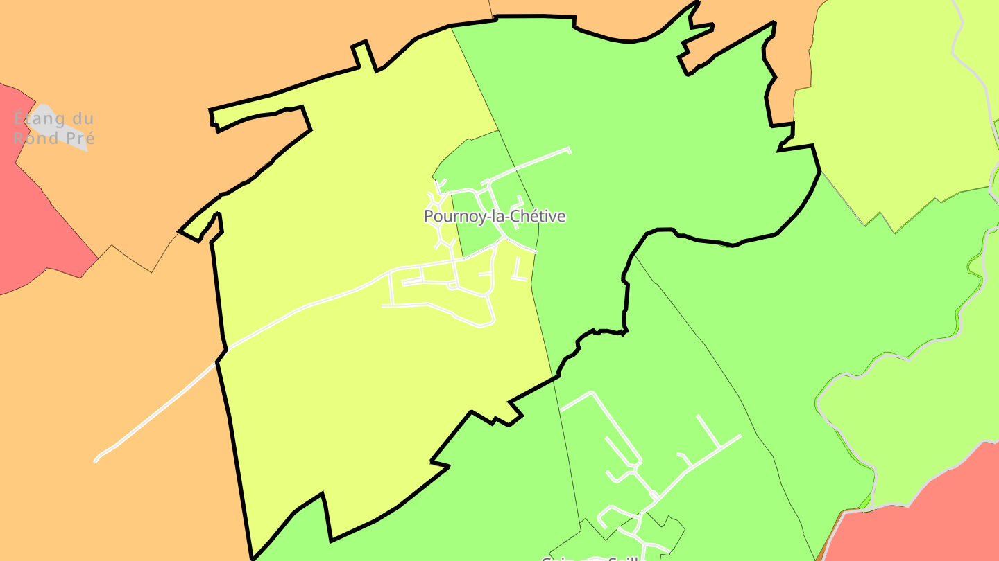Carte des prix de l'immobilier Pournoy-la-Chétive