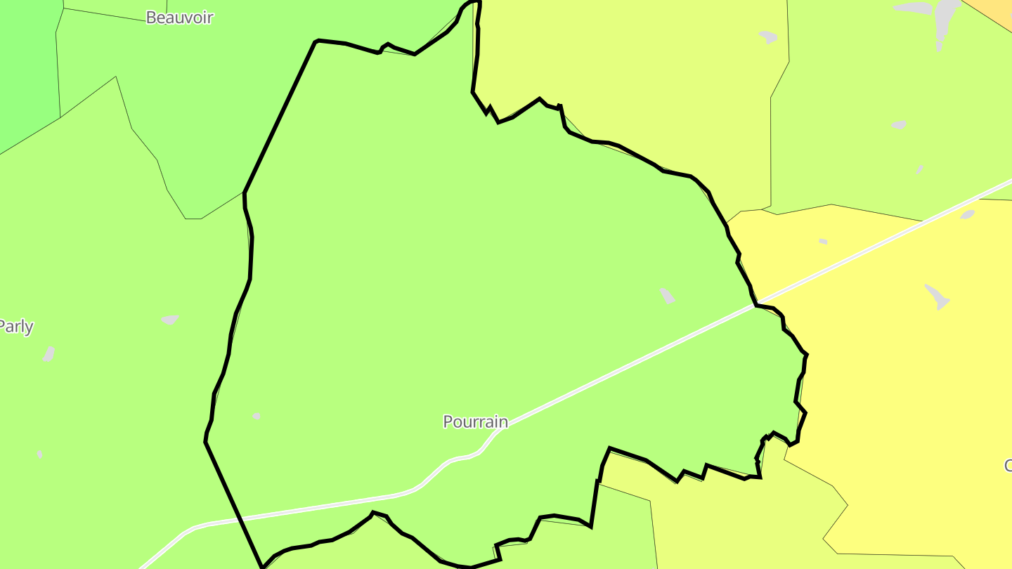 Carte des prix de l'immobilier Pourrain