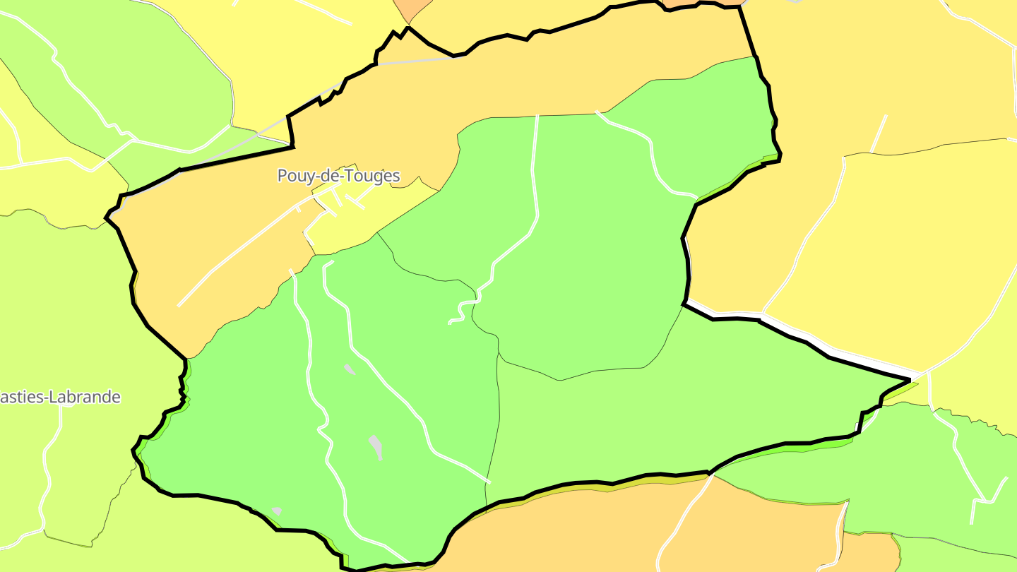 Carte des prix de l'immobilier Pouy-de-Touges