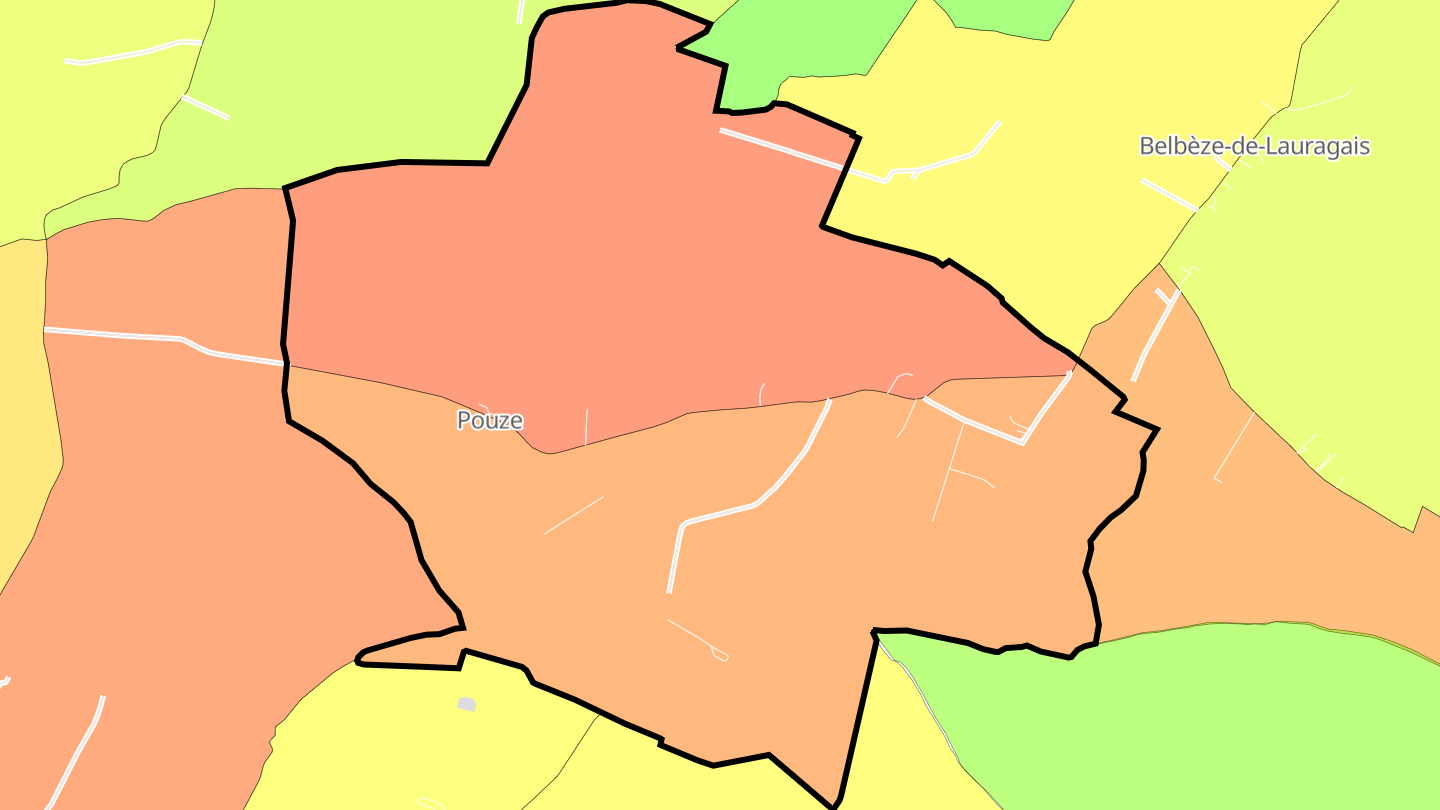 Carte des prix de l'immobilier Pouze
