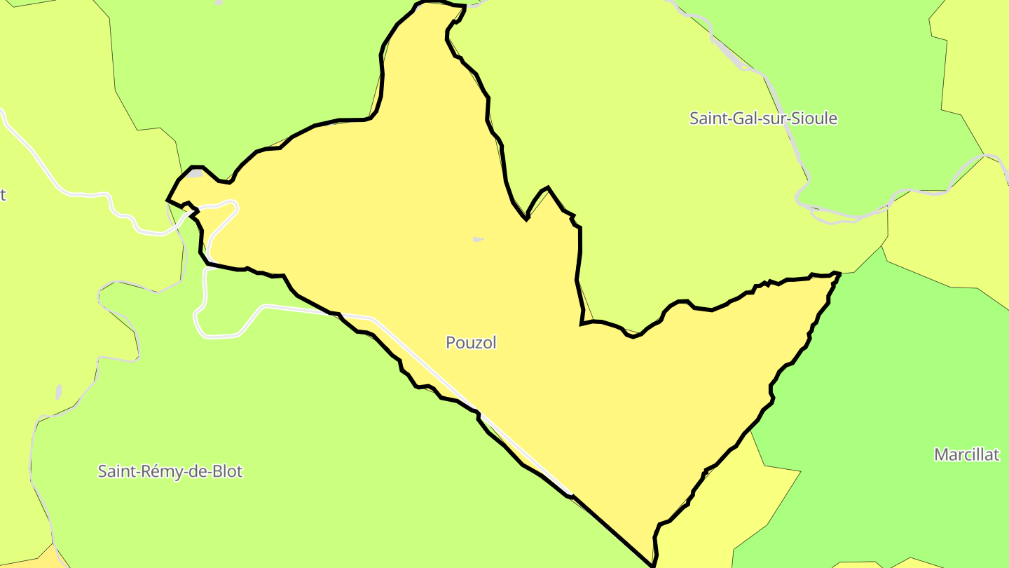 Carte des prix de l'immobilier Pouzol