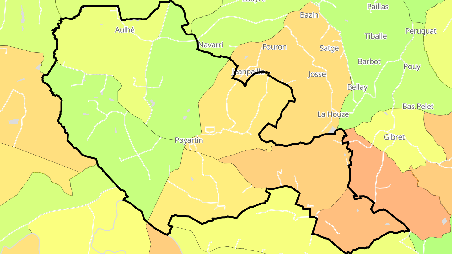 Carte des prix de l'immobilier Poyartin