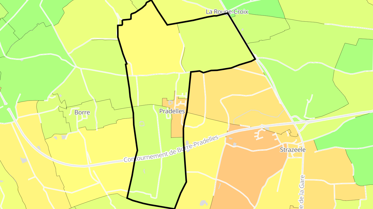 Carte des prix de l'immobilier Pradelles