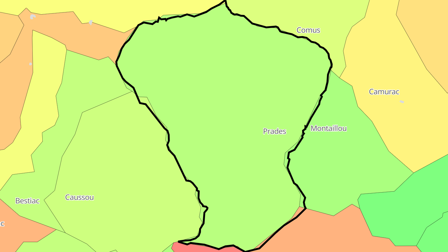 Carte des prix de l'immobilier Prades
