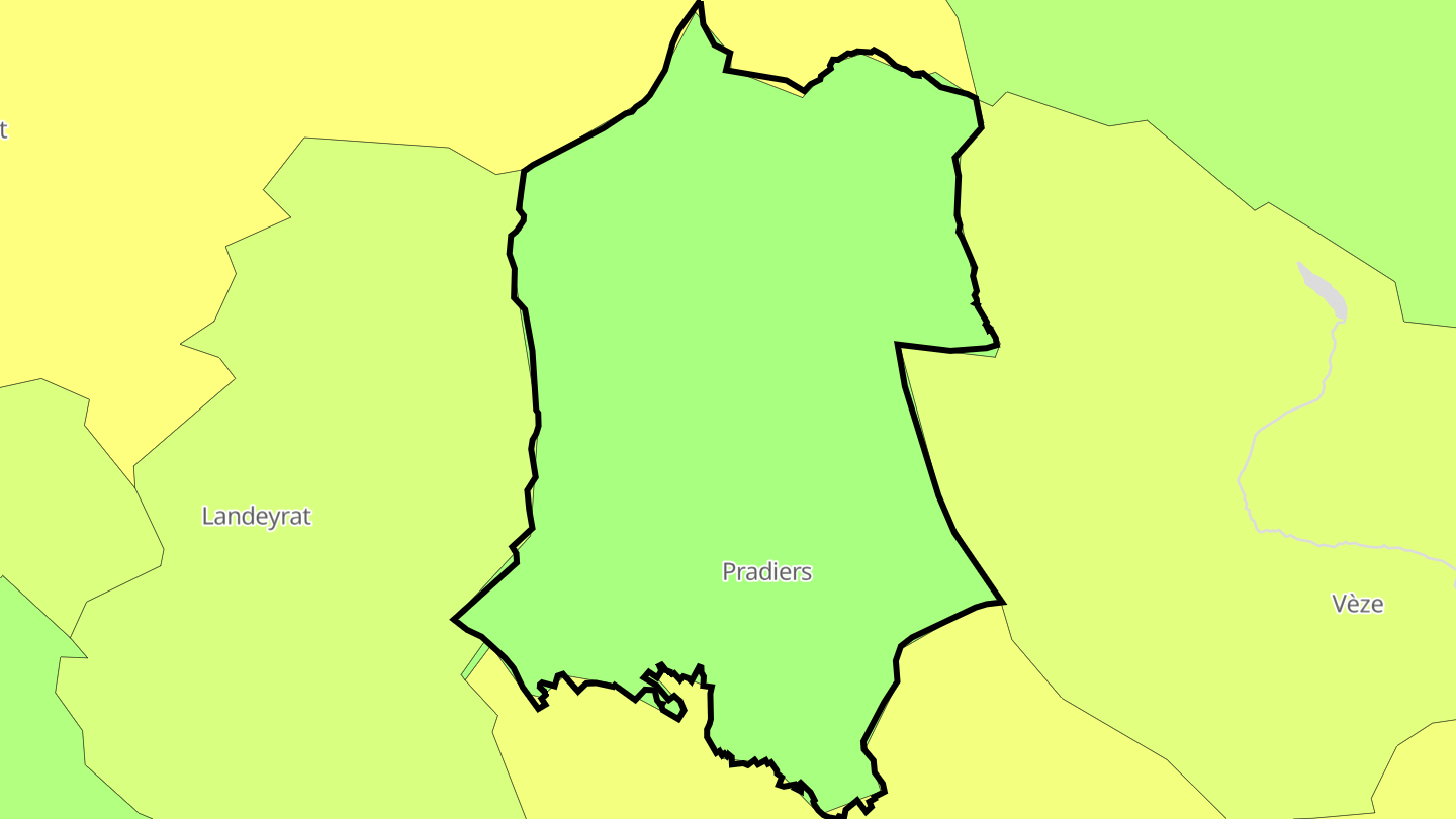 Carte des prix de l'immobilier Pradiers