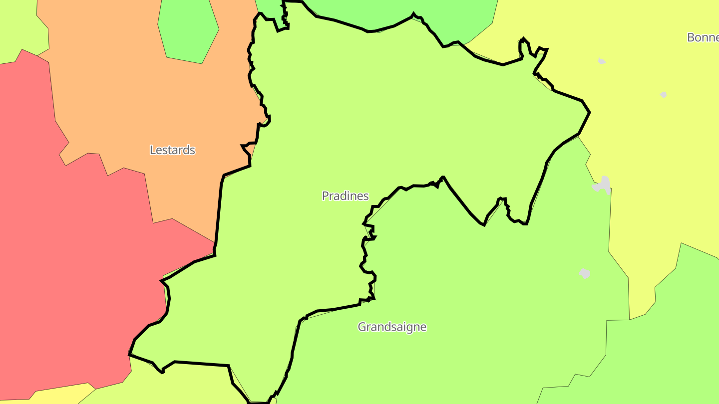 Carte des prix de l'immobilier Pradines