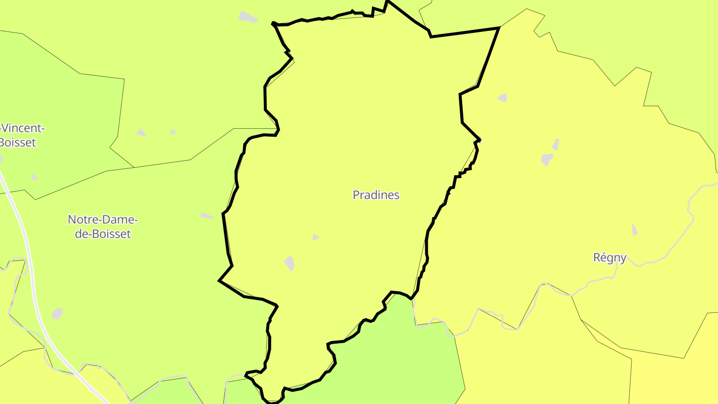 Carte des prix de l'immobilier Pradines