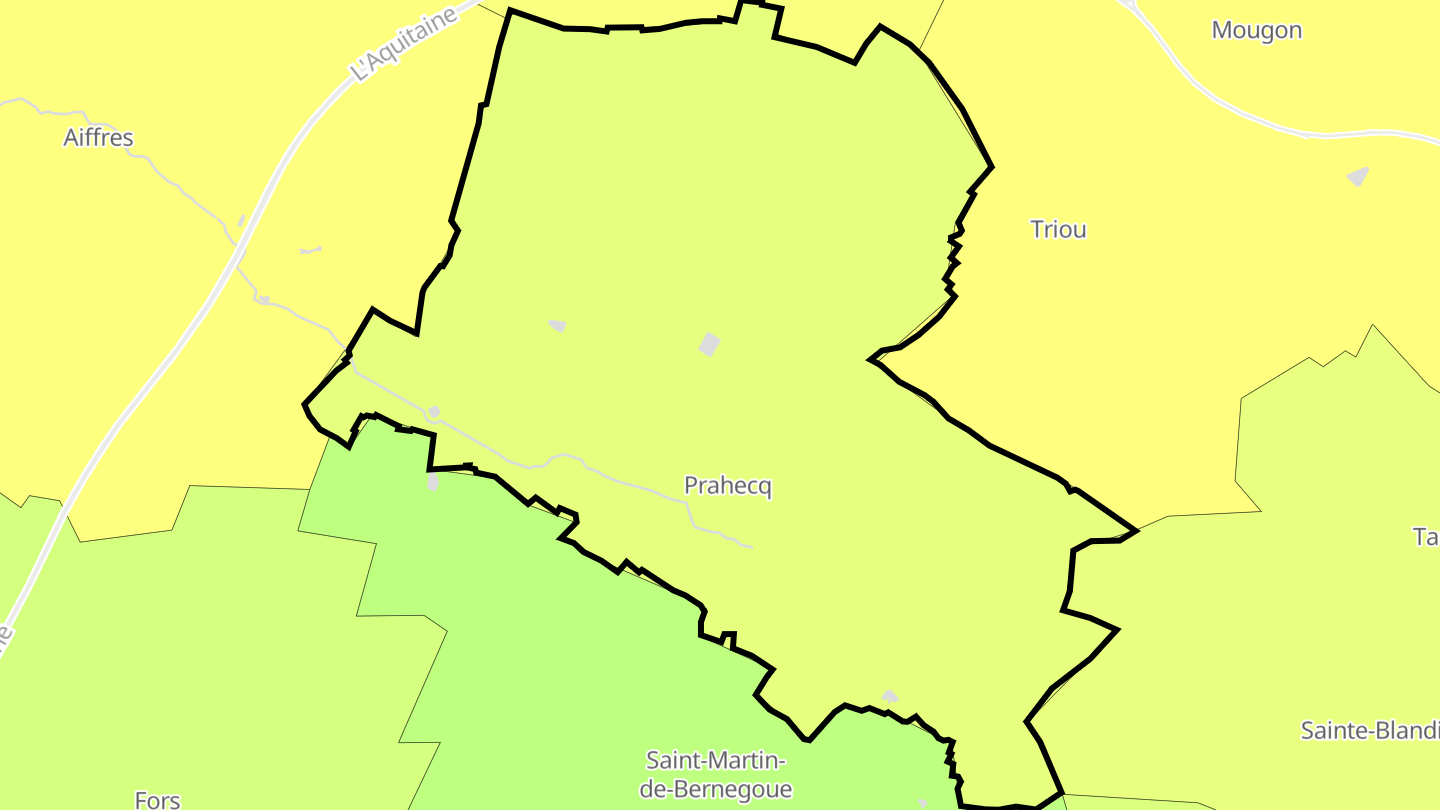 Carte des prix de l'immobilier Prahecq
