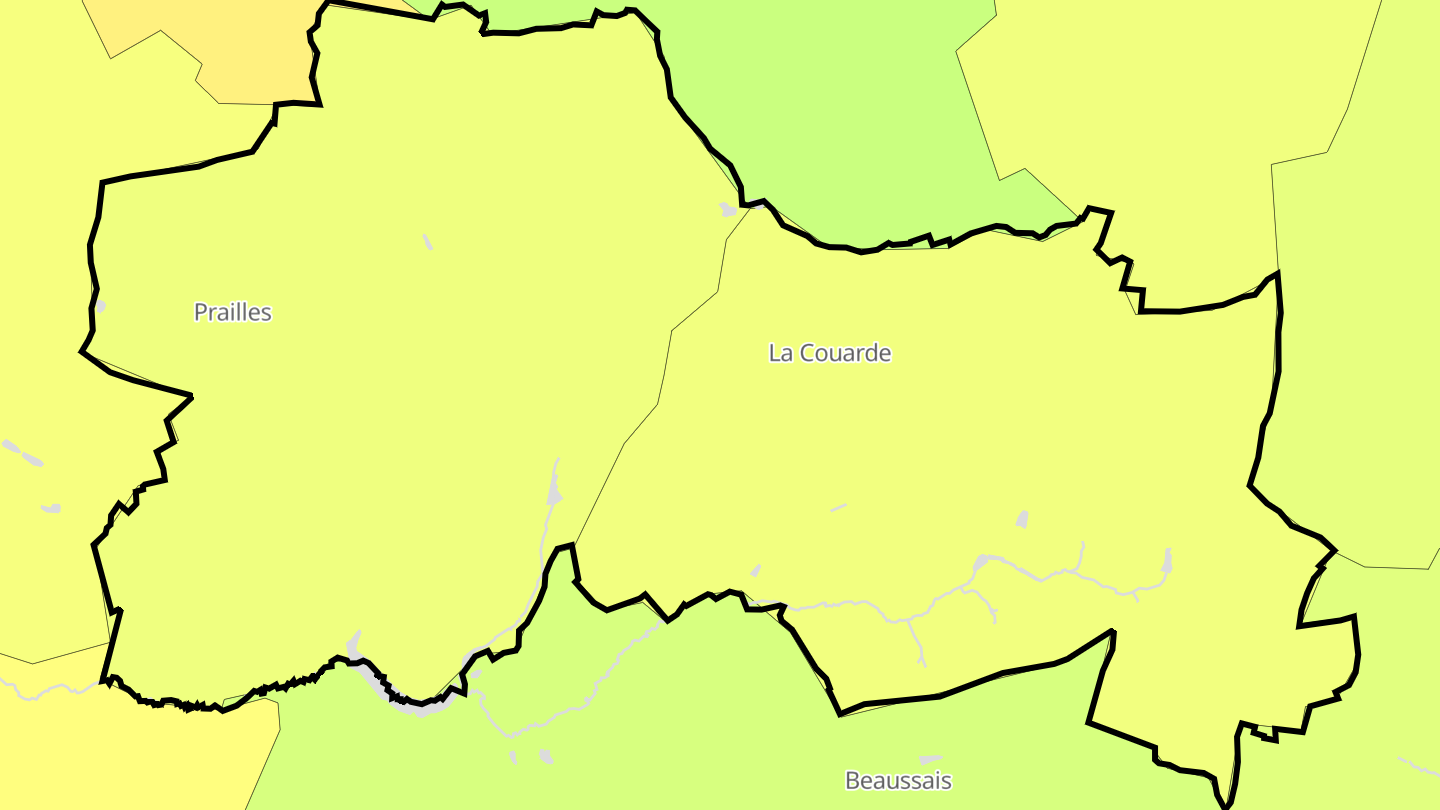 Carte des prix de l'immobilier Prailles-la-Couarde