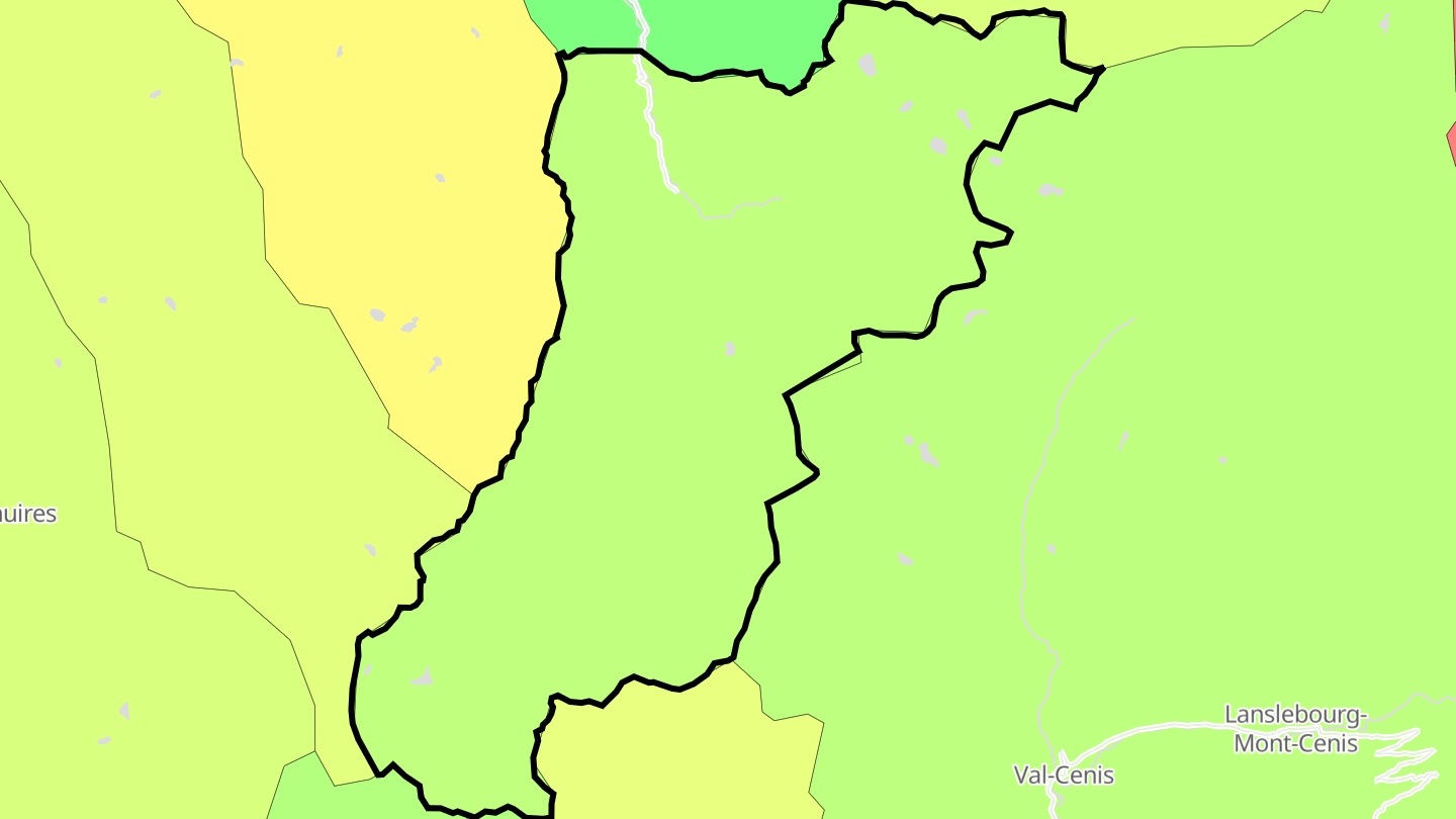 Carte des prix de l'immobilier Pralognan-la-Vanoise