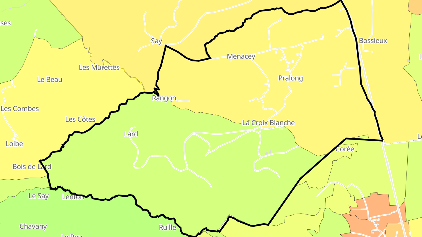 Carte des prix de l'immobilier Pralong