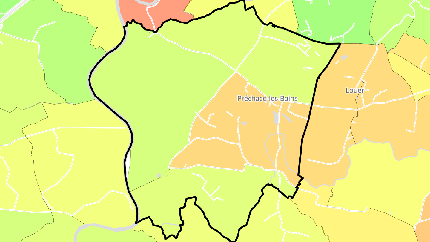 Carte des prix de l'immobilier Préchacq-les-Bains