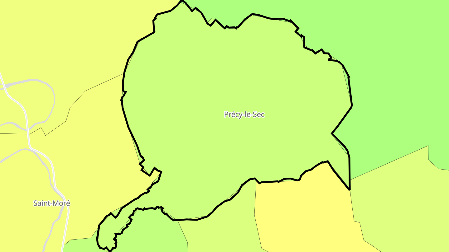 Carte des prix de l'immobilier Précy-le-Sec