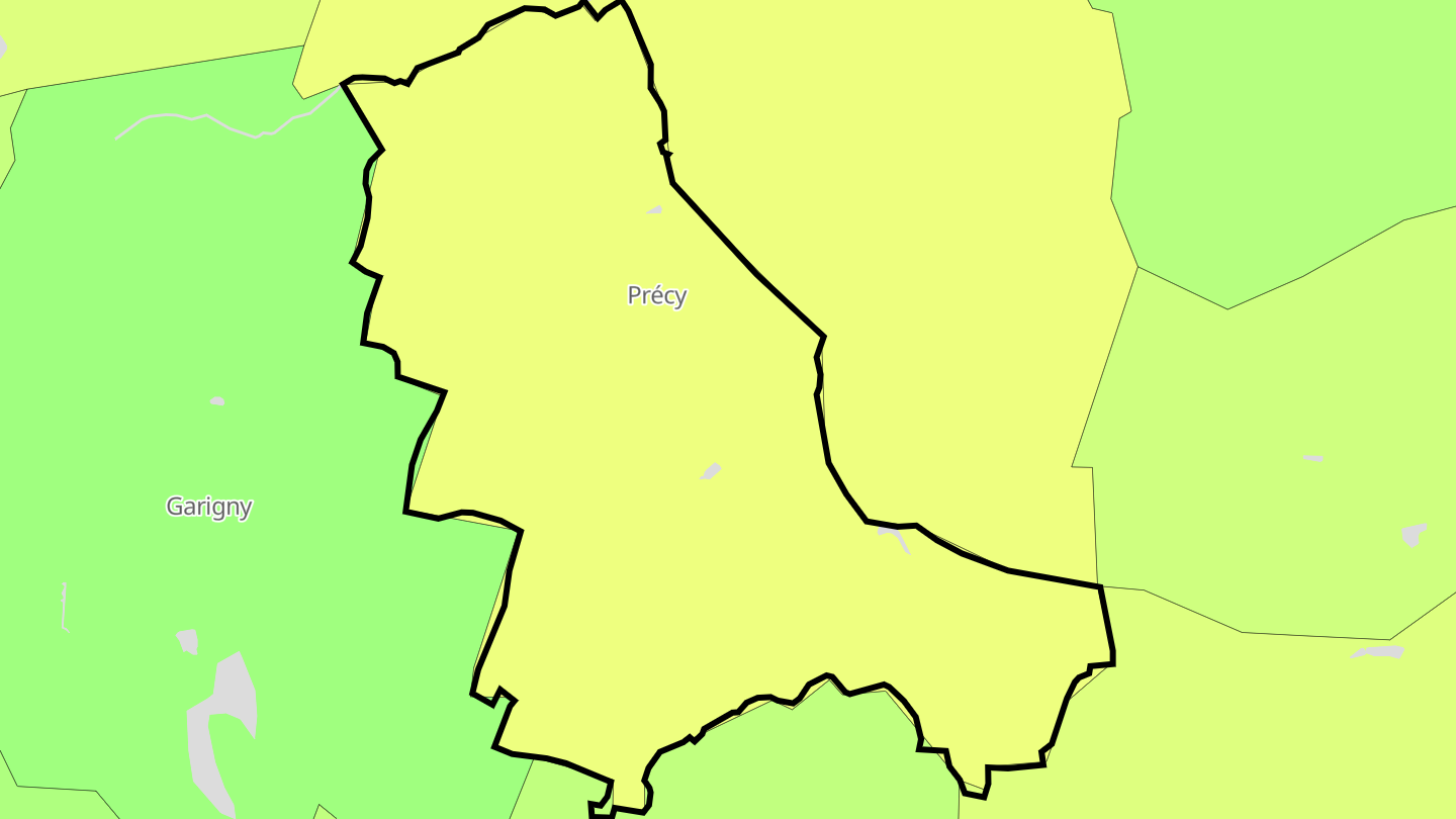 Carte des prix de l'immobilier Précy
