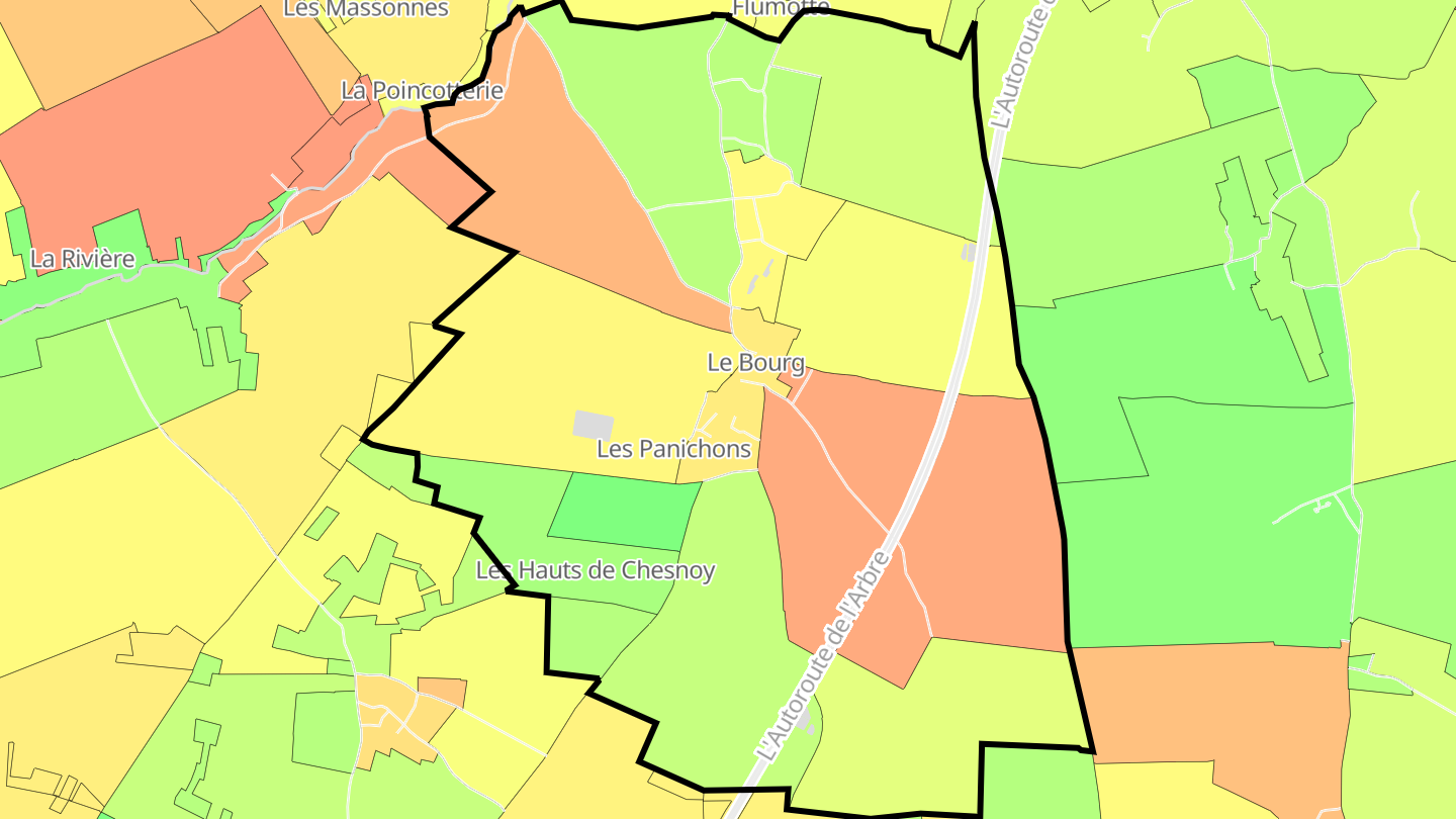 Carte des prix de l'immobilier Préfontaines
