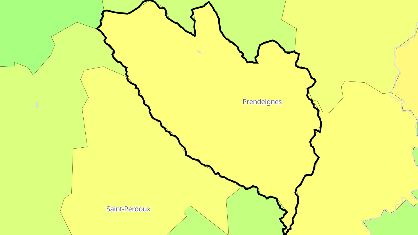 Carte des prix de l'immobilier Prendeignes