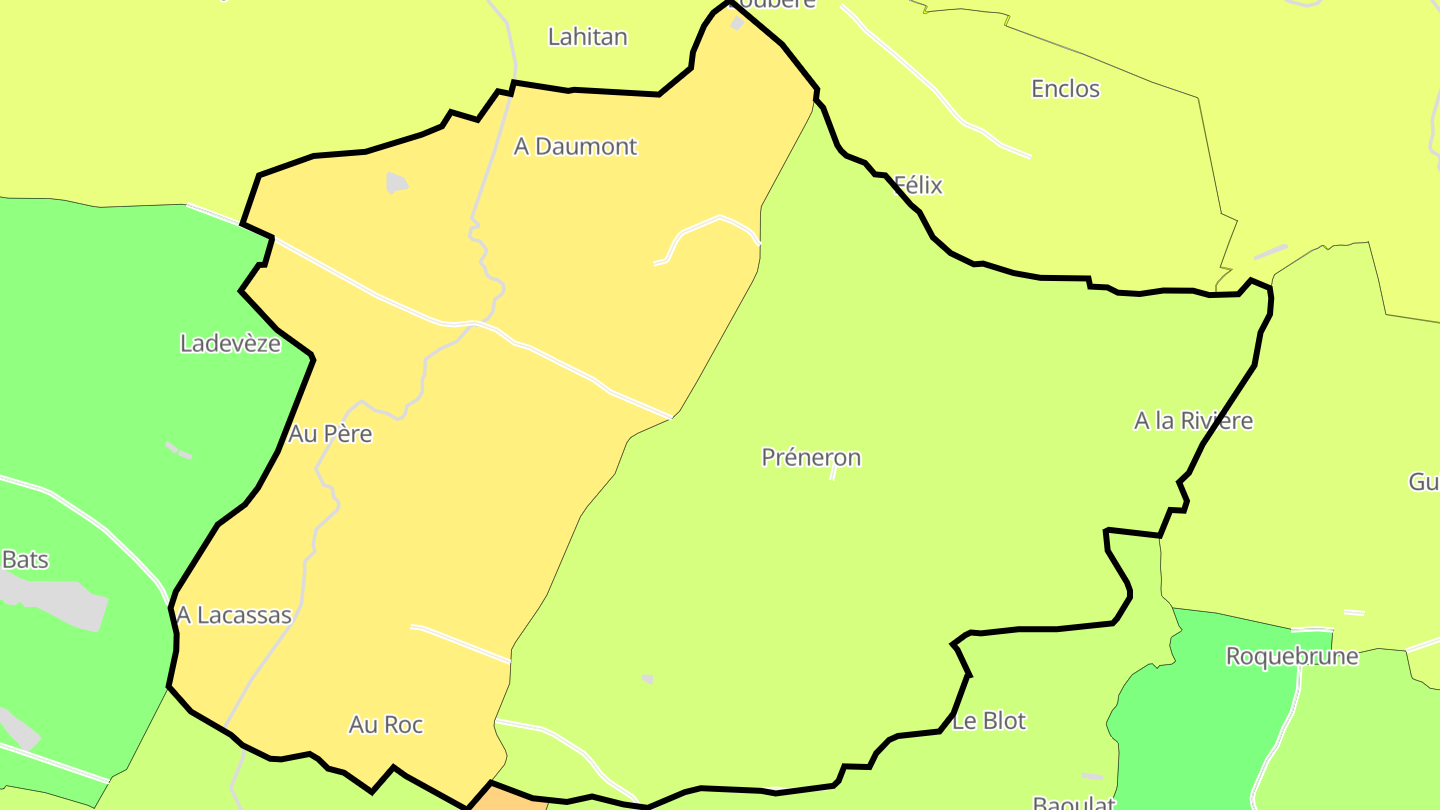 Carte des prix de l'immobilier Préneron