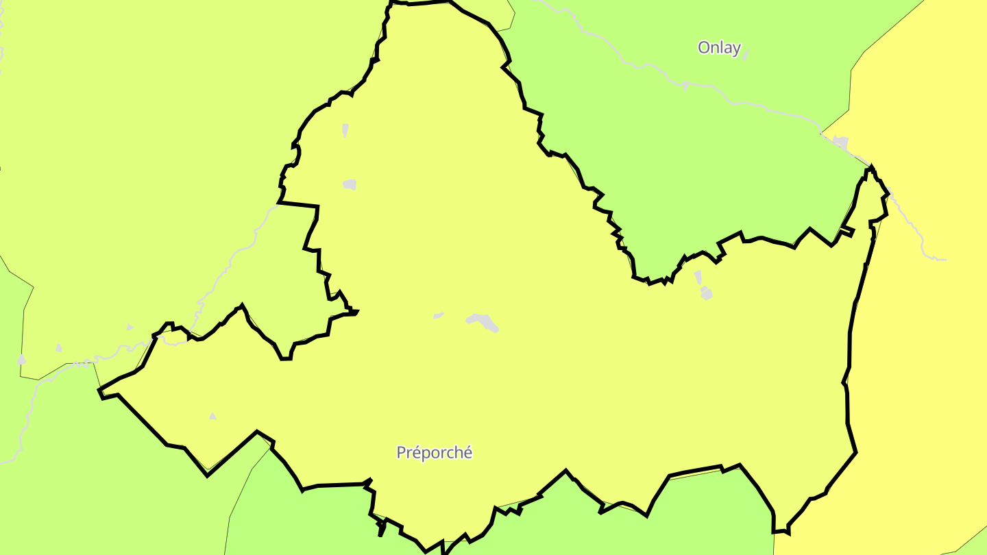Carte des prix de l'immobilier Préporché