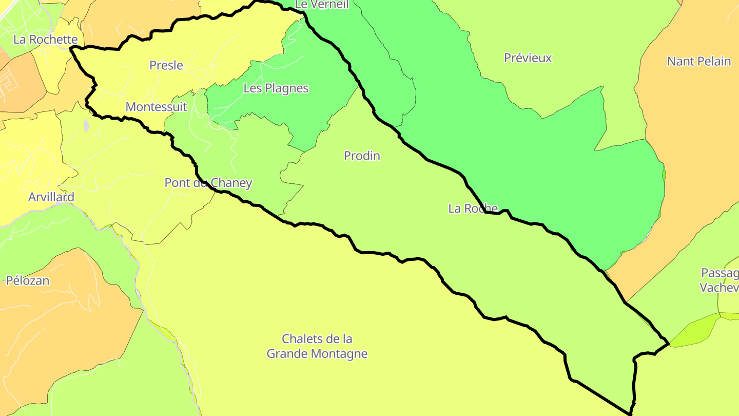 Carte des prix de l'immobilier Presle