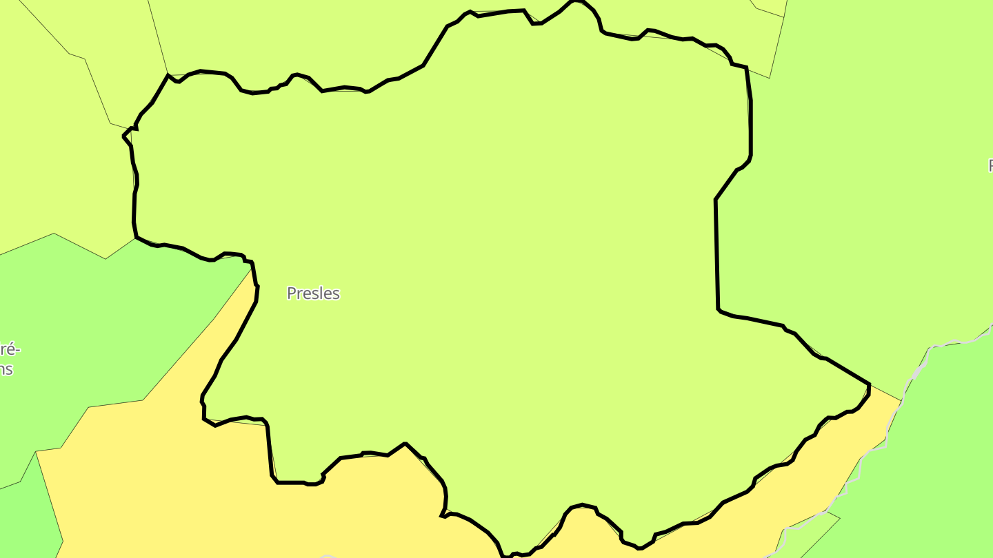 Carte des prix de l'immobilier Presles