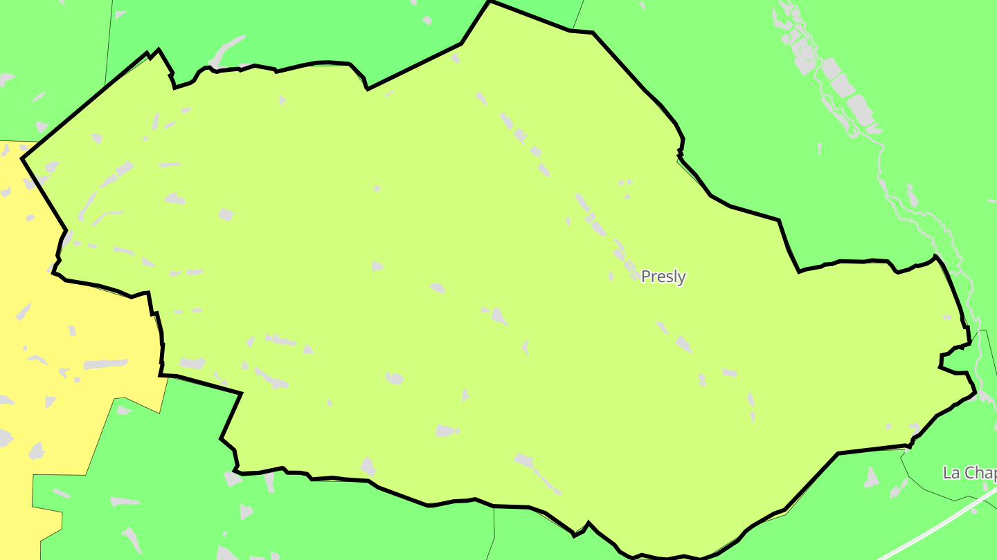 Carte des prix de l'immobilier Presly