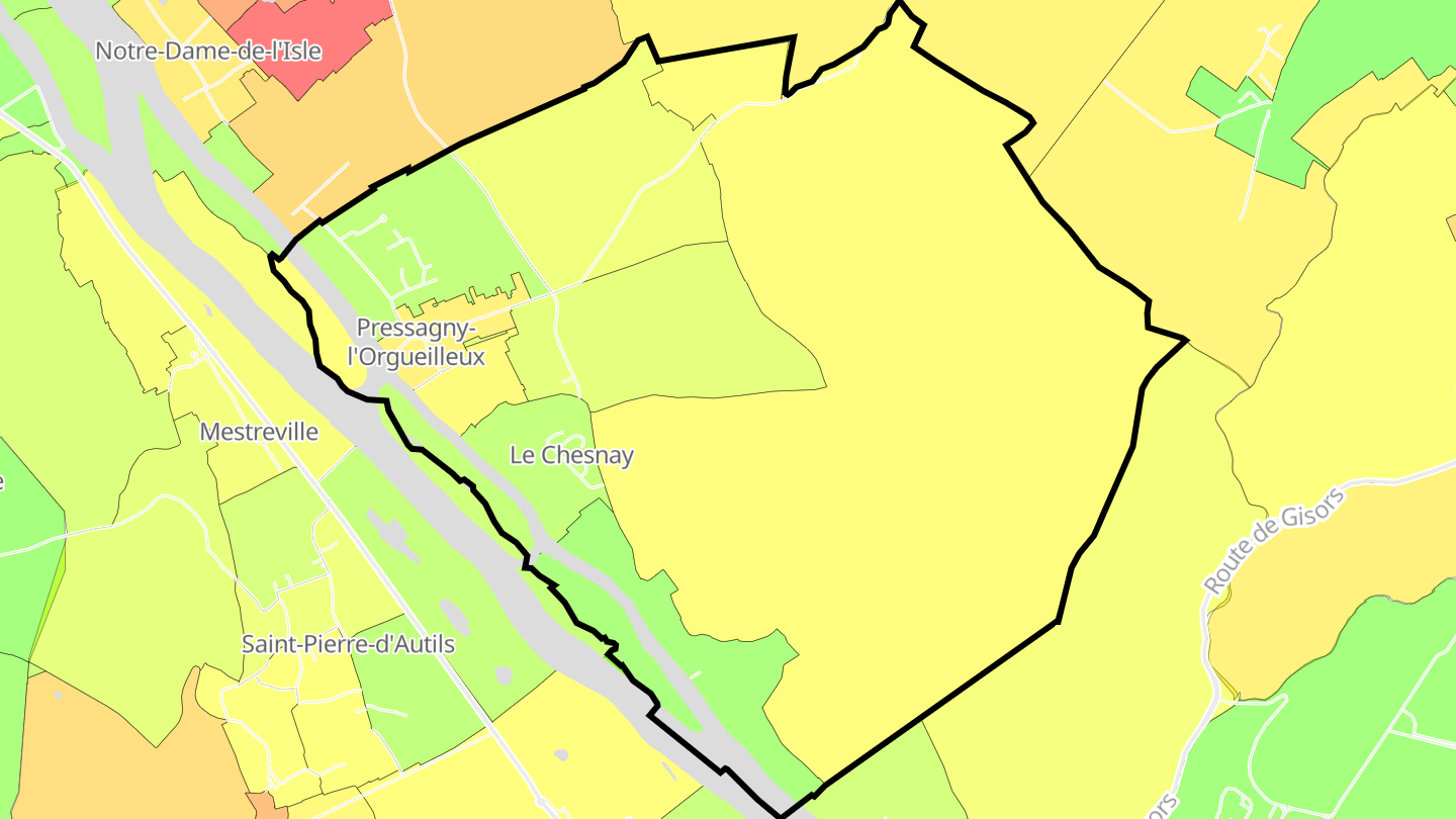 Carte des prix de l'immobilier Pressagny-l'Orgueilleux