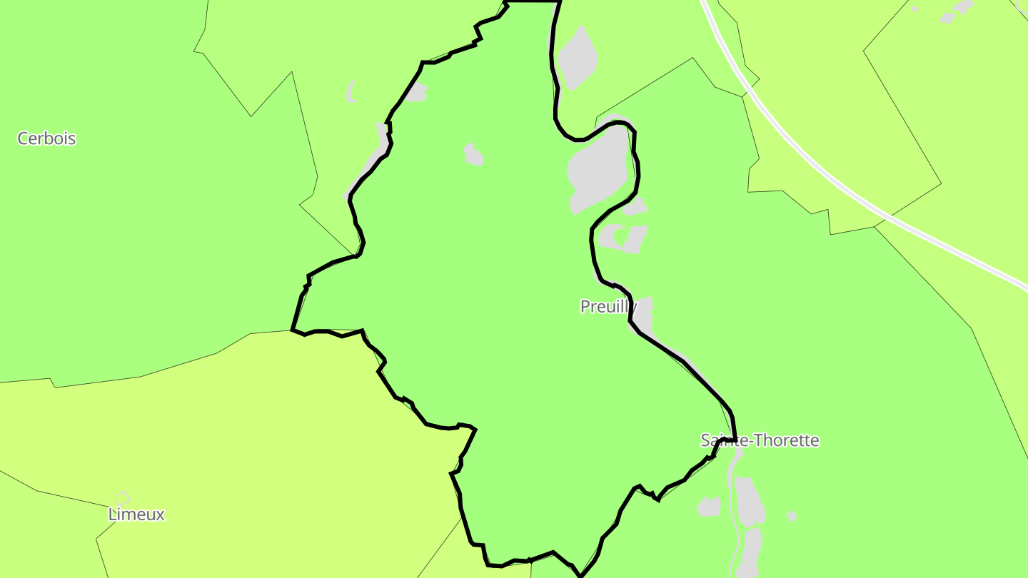Carte des prix de l'immobilier Preuilly