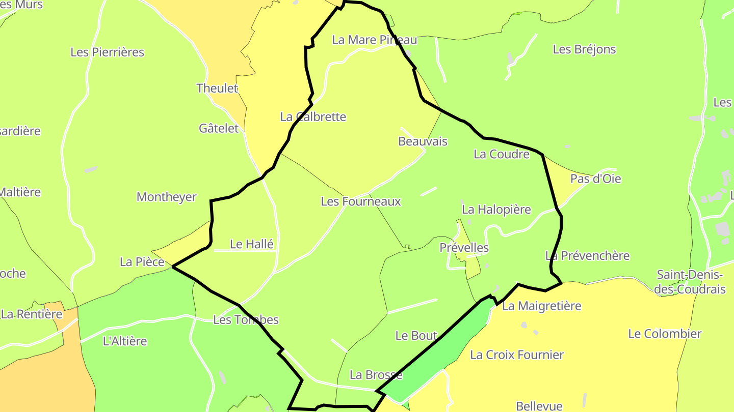 Carte des prix de l'immobilier Prévelles