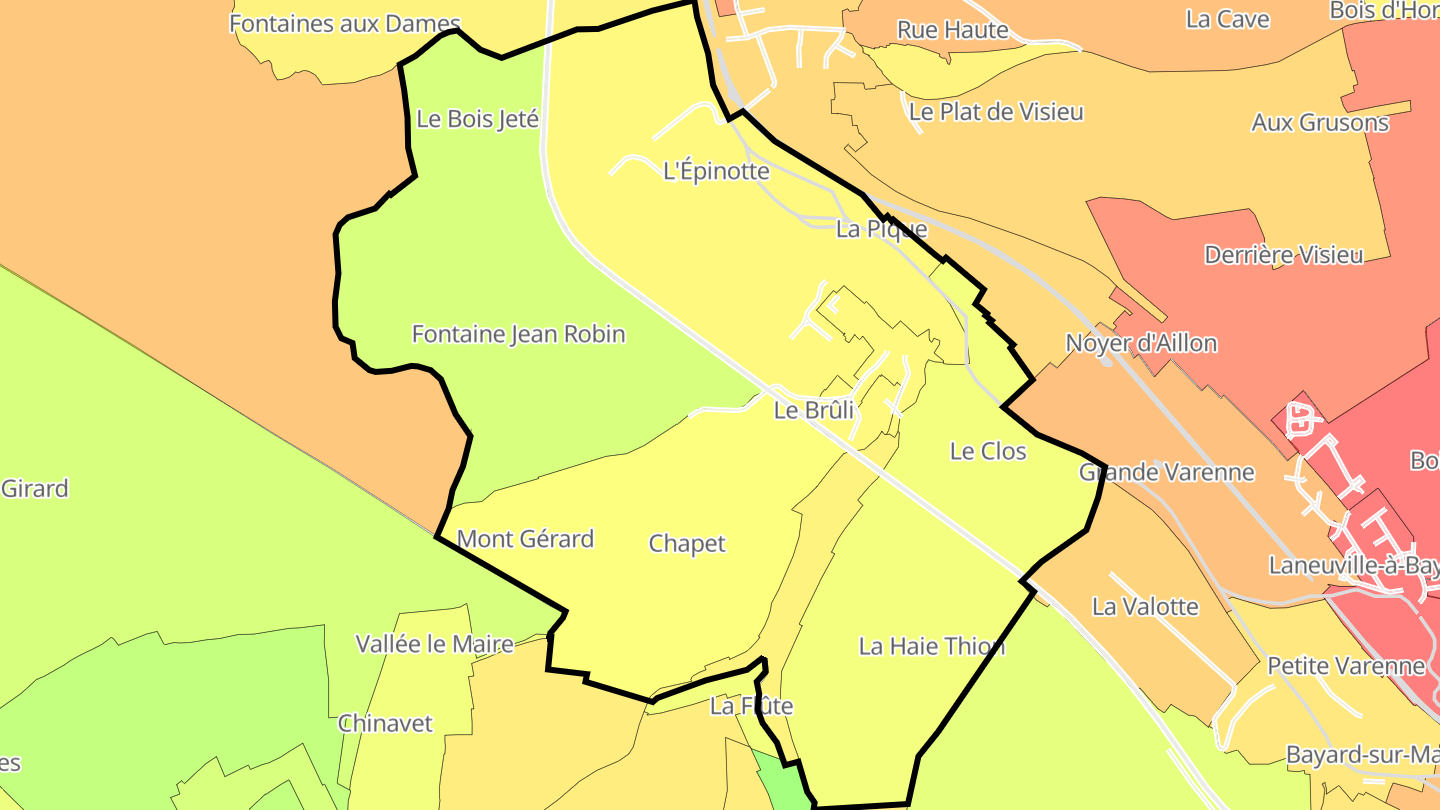 Carte des prix de l'immobilier Prez-sur-Marne