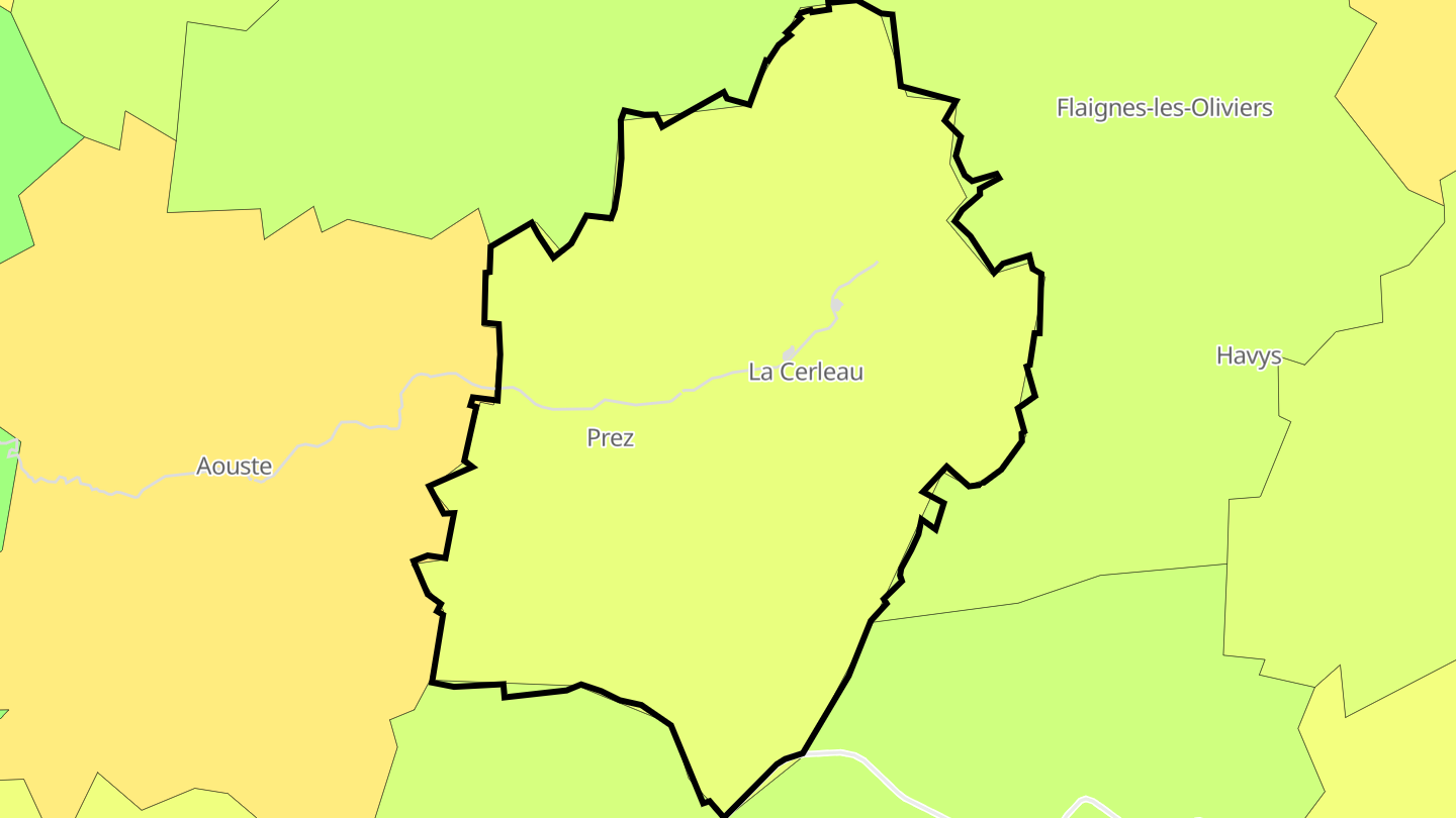 Carte des prix de l'immobilier Prez