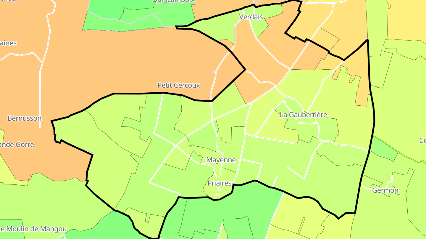Carte des prix de l'immobilier Priaires