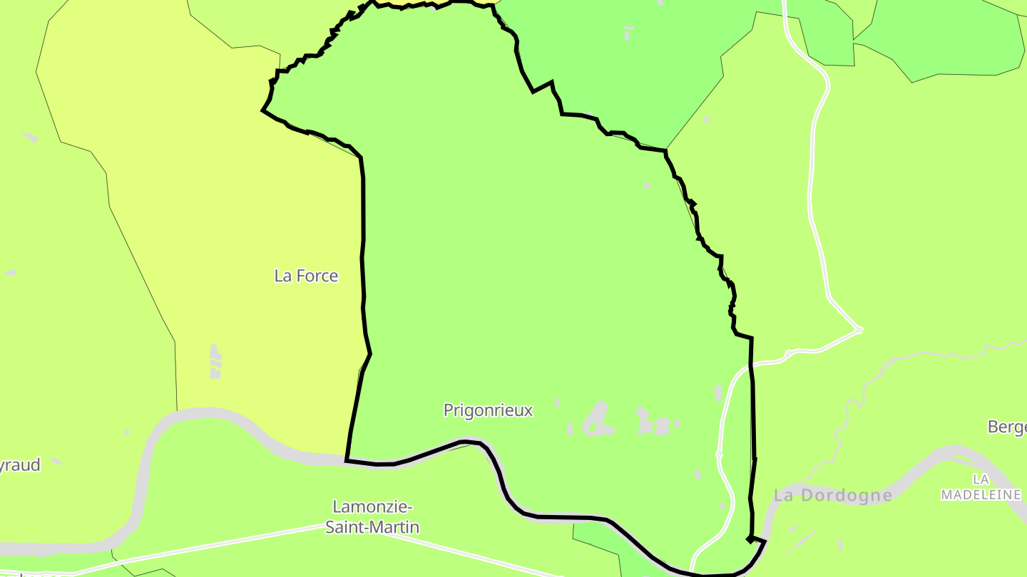 Carte des prix de l'immobilier Prigonrieux