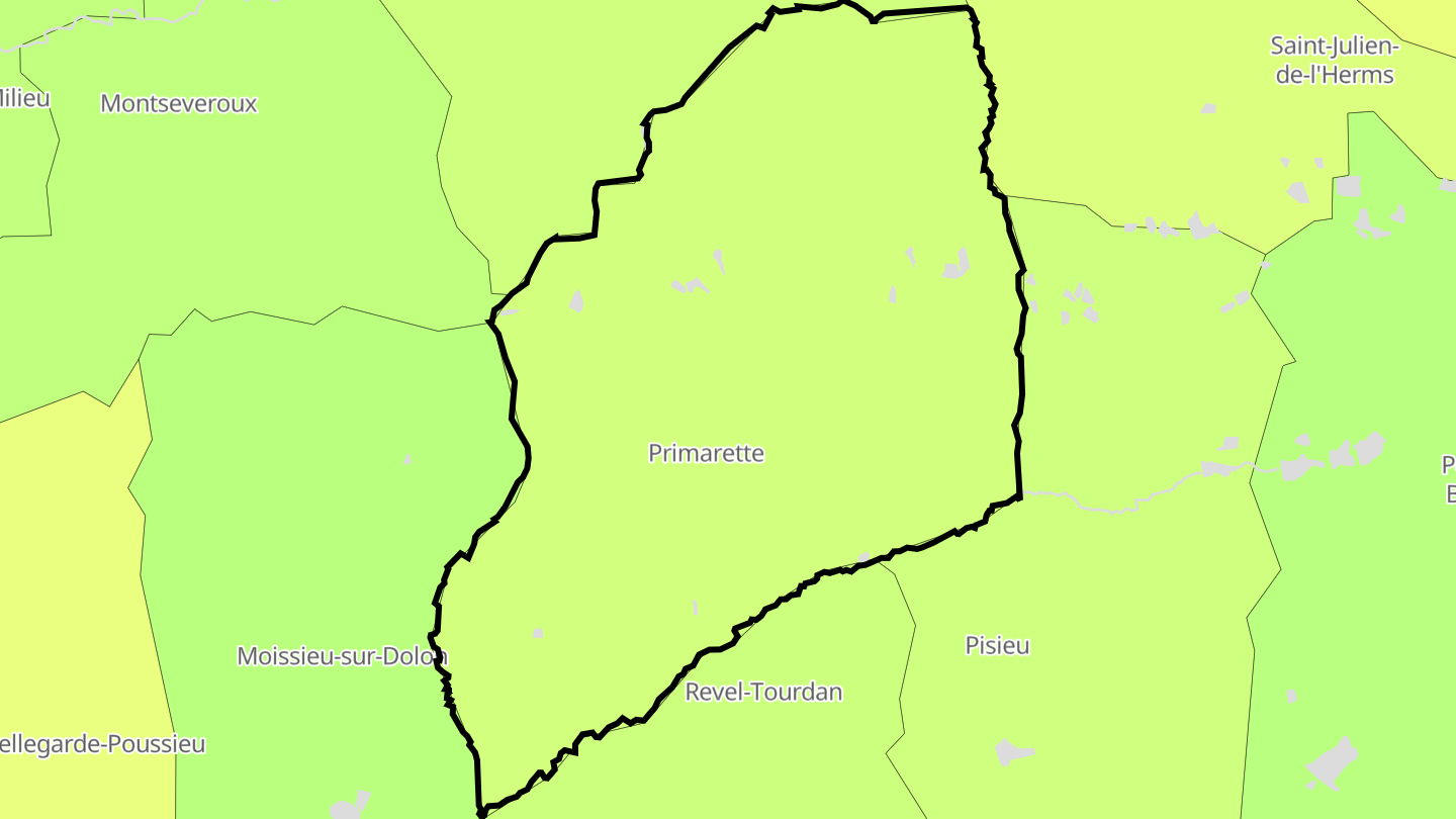 Carte des prix de l'immobilier Primarette