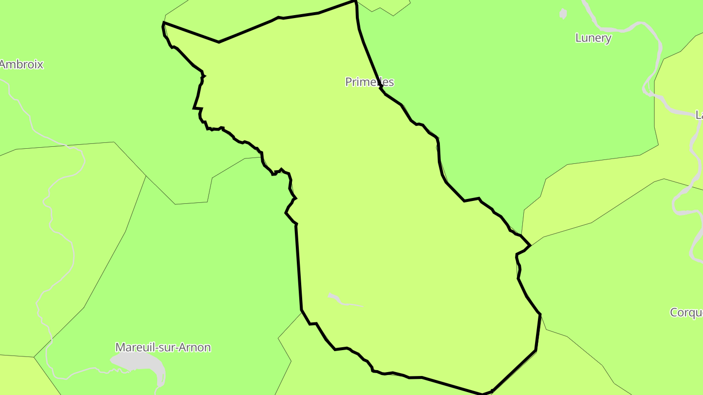 Carte des prix de l'immobilier Primelles