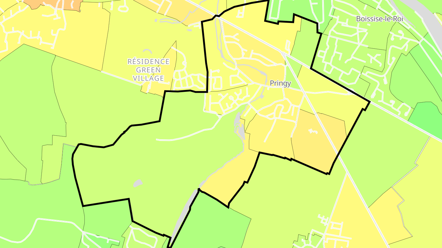 Carte des prix de l'immobilier Pringy