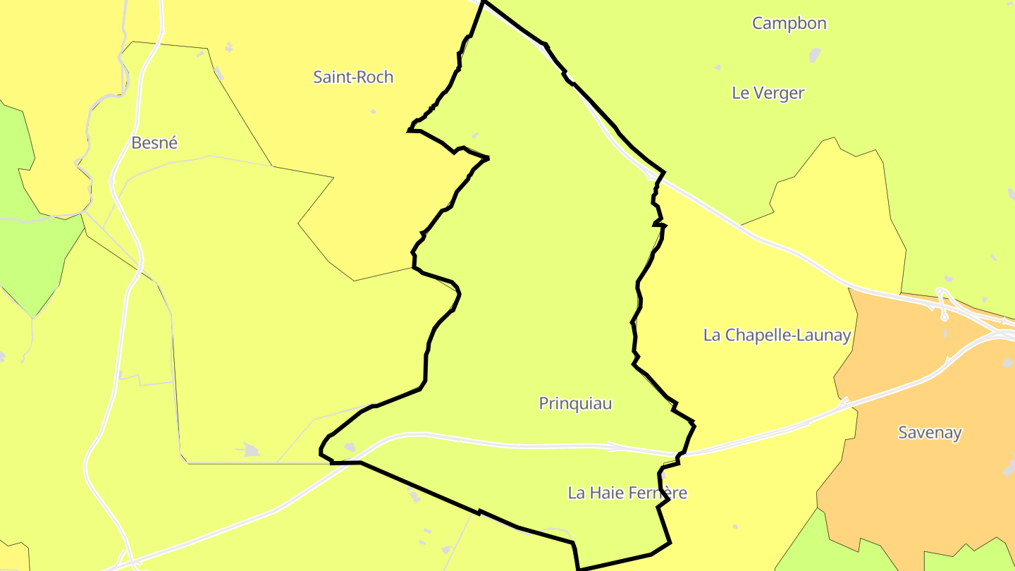 Carte des prix de l'immobilier Prinquiau